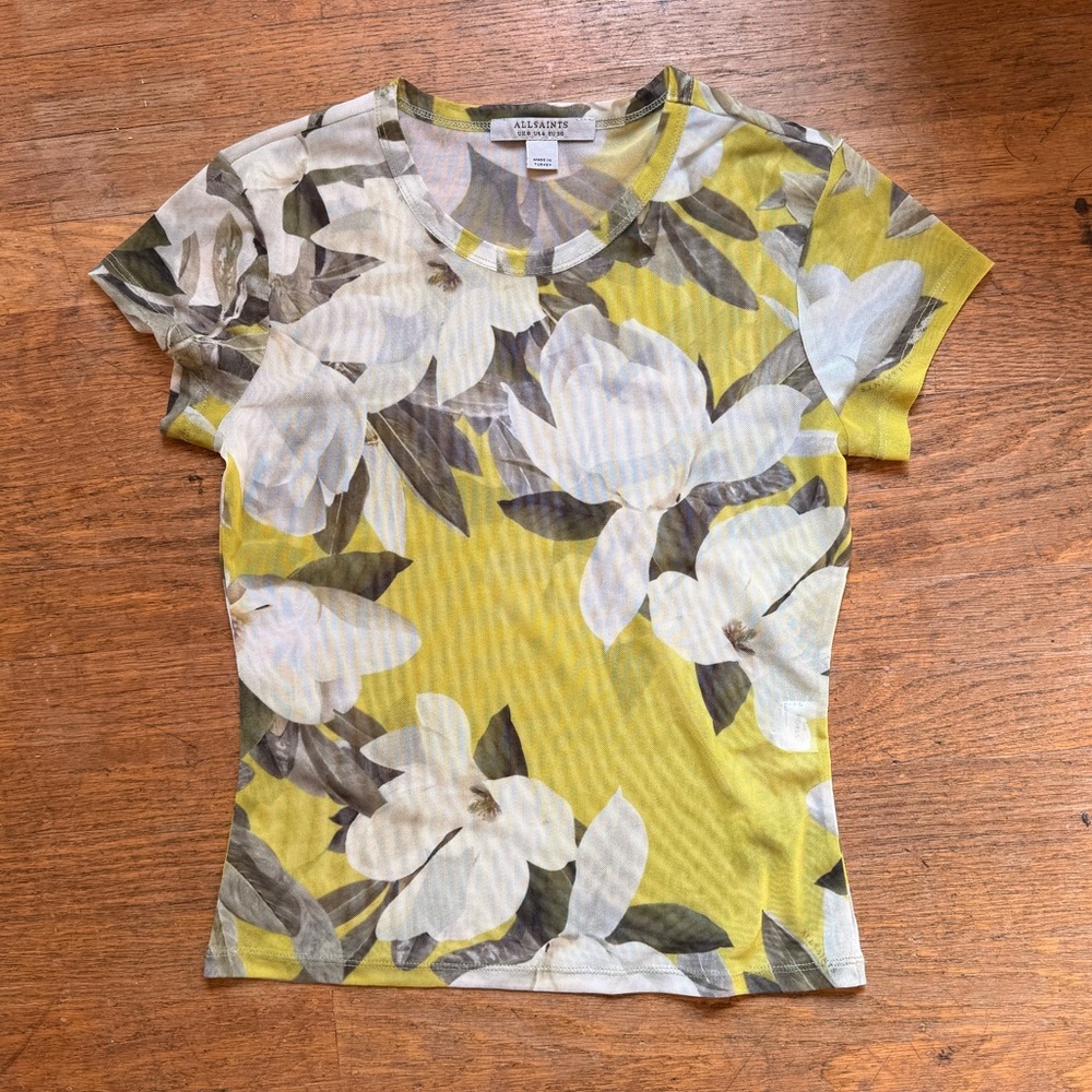 All Saints Mesh T Shirt